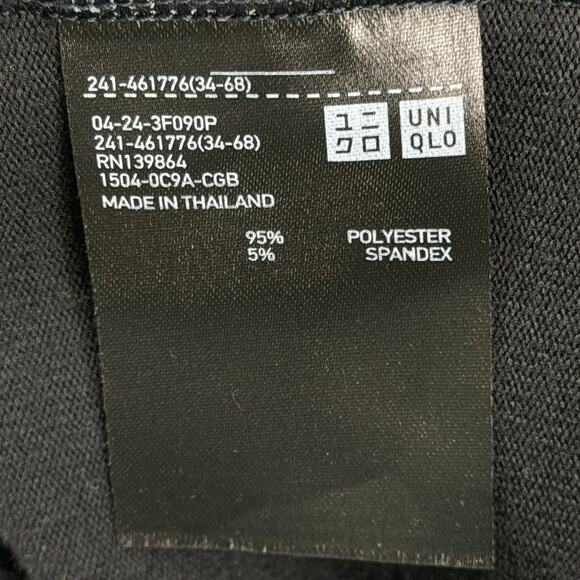 UniQlo Black Crew Neck Long Sleeve Soft Minimalist Classic Sweater S Unisex - Picture 5 of 6